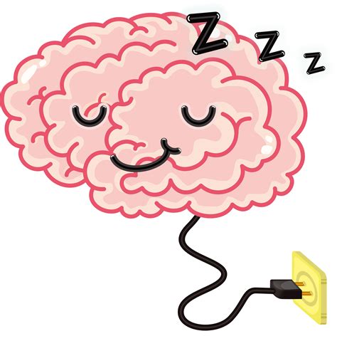 Brain Cartoon Sleep Clip Art Vector Brain Charge Png Download 1600