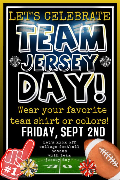Team Jersey Day Friday Sept 2nd Mcallister Elementary School