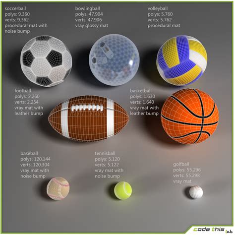 3d Sports Balls