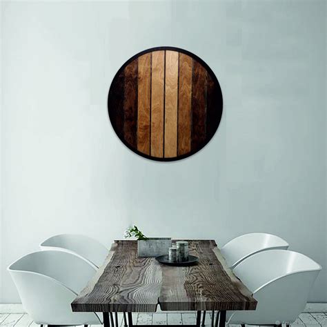 Wood Wall Round Decor Wood Wall Hanging Geometric Wood Wall Etsy