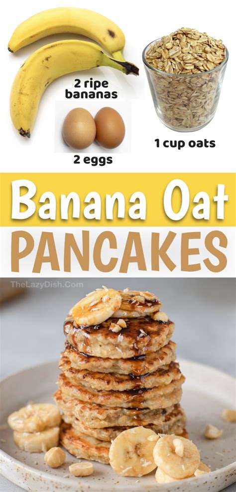 Healthy Banana Oatmeal Pancakes Quick And Easy Breakfast Idea