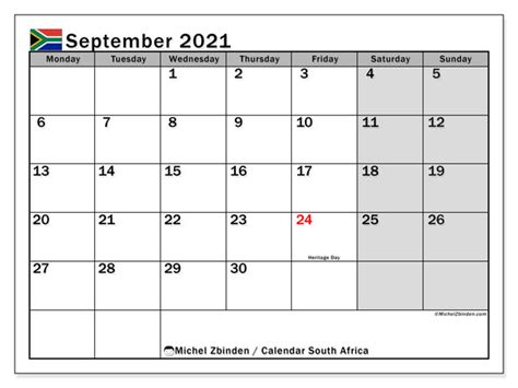 September 2021 Calendars “public Holidays” Michel Zbinden En