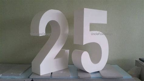 Set Of 2 Numbers Giant Numbers 30 Inch 3d Numbers Large Free Etsy