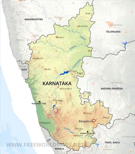 Karnataka In India Map / Map Showing Chamarajanagar District In ...