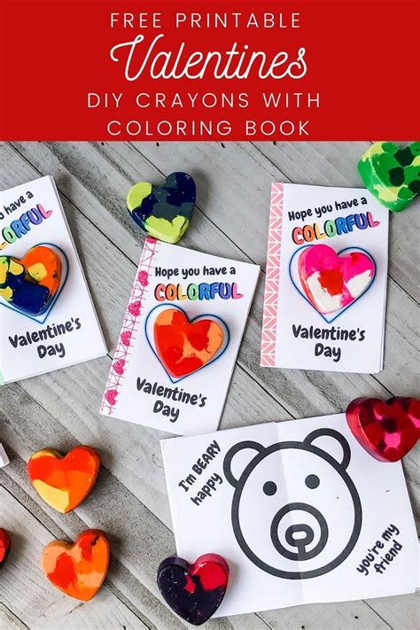 Heart Crayon Valentine Printable Printable Templates
