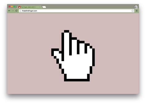 GitHub - tholman/thats-the-finger: The finger. Thats it.