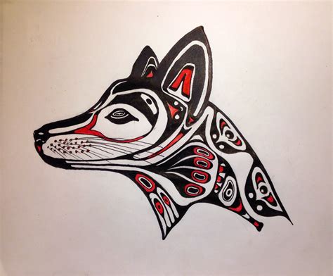 Akron Oh Haida Fox On Behance Haida Art Native Art Native Artwork