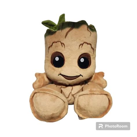 Disney Parks 12 Inch Sitting Baby Groot Marvel Plush Happy Groot Cute