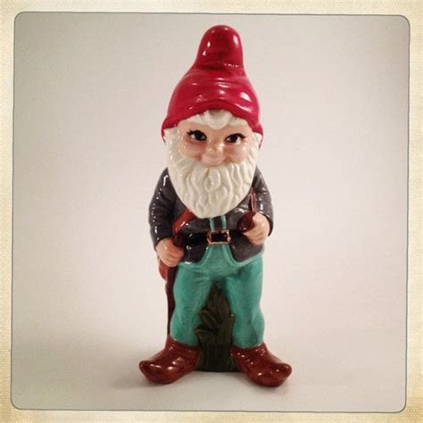 Vintage Garden Gnome Ceramic Over A Foot Tall