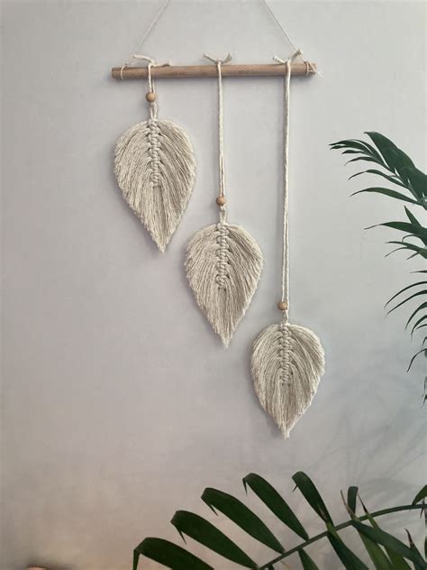 Macrame Leaf Wallhanging Handmade Uk Macrame Patterns Macrame