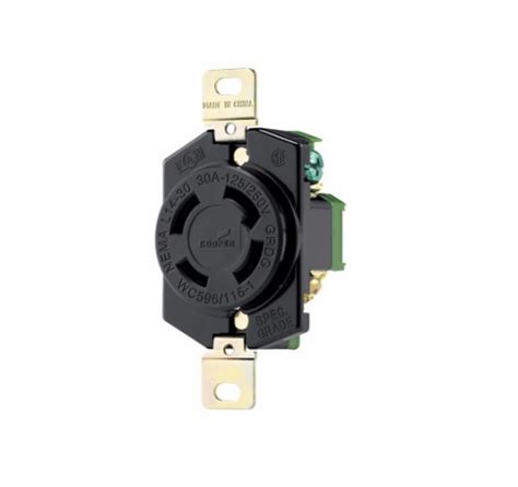 Eaton Wiring 30 Amp Locking Receptacle Nema L14 30 125250v Black