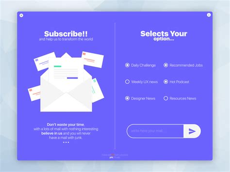 Subscribe Popup Exploration By Carlos Andres Orozco P On Dribbble