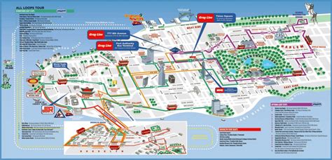 Large Detailed New York Tourist Attractions Map New York City Large