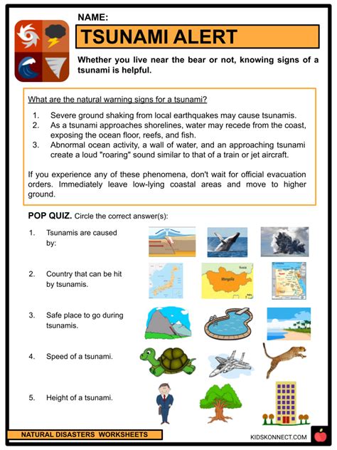 Natural Disasters Worksheets Facts And Historical Information For Kids