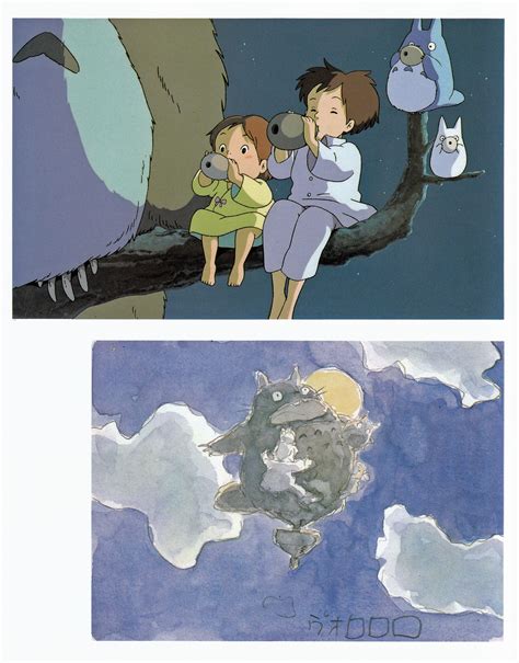 My Neighbor Totoro Hayao Miyazaki Studio Ghibli Kusakabe Satsuki Kusakabe Mei And Totoro