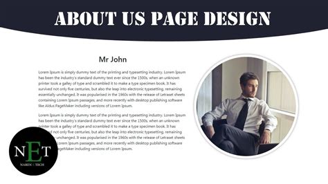 About Us Page Design In Html And Css With Source Code My Bios