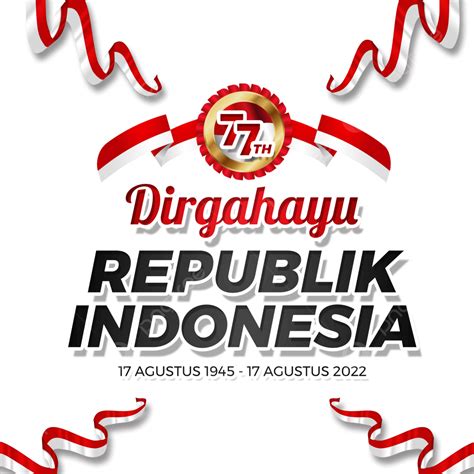 Gambar Ucapan Hut Ri Ke 77 Hari Kemerdekaan Republik Indonesia 17 Agustus 2022 Tapi Ri 77