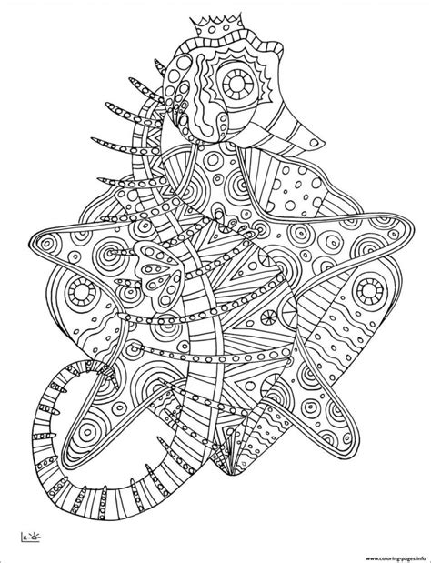 Seahorse Mandala Coloring Page Coloringbay