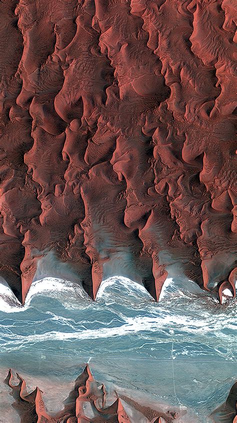 Vq62 Namib Desert Red Earthview Pattern Wallpaper