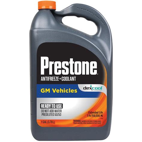 Prestone Antifreezecoolant Domestic Orange 5050 Premixed 1 Gallon