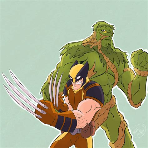 Artstation Wolverine And Swamp Thing