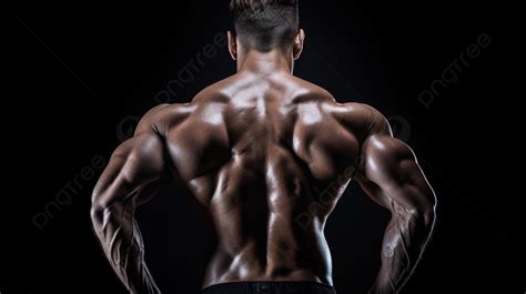 Man S Back Showing What His Muscles Look Like Background Back Muscles