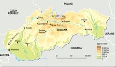 Slovakia Topographic Map GRID Arendal