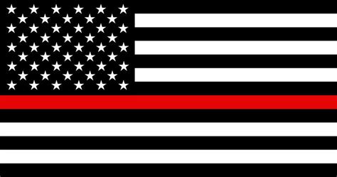 Thin Red Line Firefighters Us Flag Digital Art By World Flags Pixels