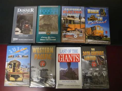 Vintage Railroad Video Collection 32 Vhs Tapes Steam Electric And