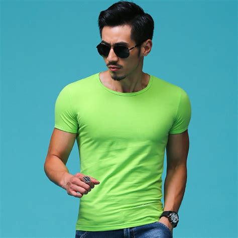2019 New Arrival Mens T Shirts Short Sleeve Solid Casual Fashion