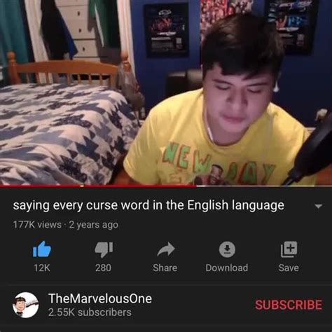 Saying Every Curse Word In The English Language V 177k Views 2