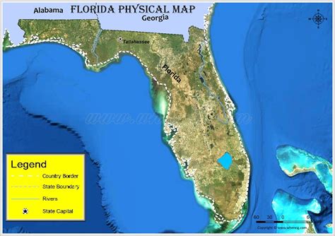 Physical Map Of Florida Check Geographical Features Of The Florida