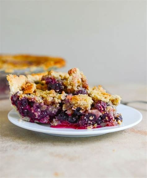 Blueberry Pie With Brown Sugar And Walnut Streusel Summer Dessert