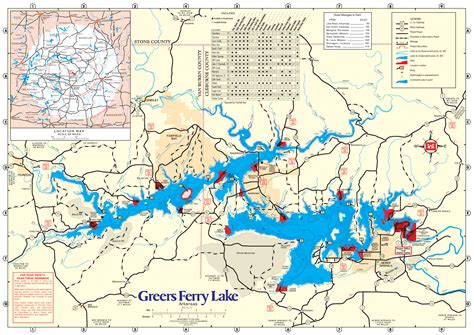 Greers Ferry Lake Maps