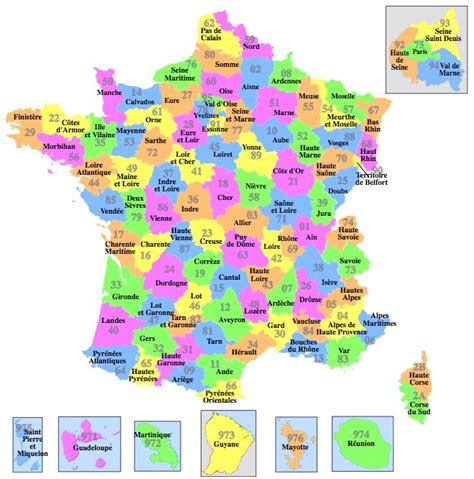 Les Départements Français Liste Et Carte Des Départements