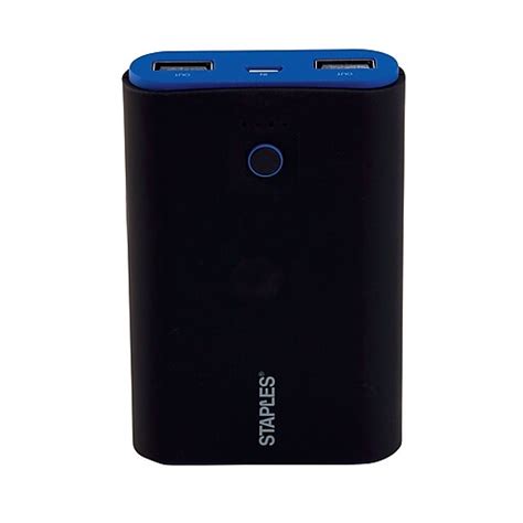 Staples Rechargeable Power Bank 7800 Mah 21 Amp Black At Staples