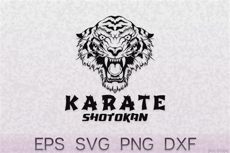 Karate Shotokan Tiger Vector Svg Etsy