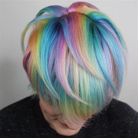 Pin By Aria Powers On Hair Short Rainbow Hair Artistic Hair