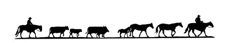 Cattle Drive Silhouette At Getdrawings Free Download