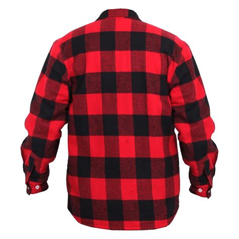 Rothco® 2739 S Redblack Buffalo Check Fleece Lined Flannel Shirt S