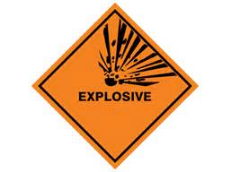 Explosive Hazard Warning Diamond Sign Hw A Label Source