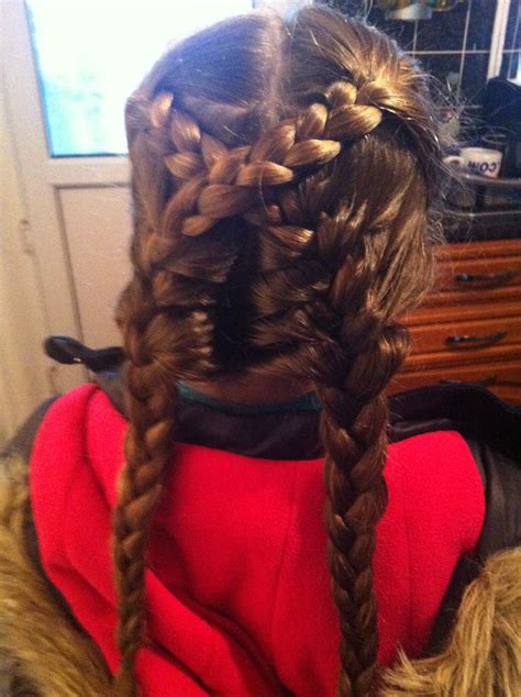 Cross Over Plaits Into French Plaits Little Girls School Hairstyle