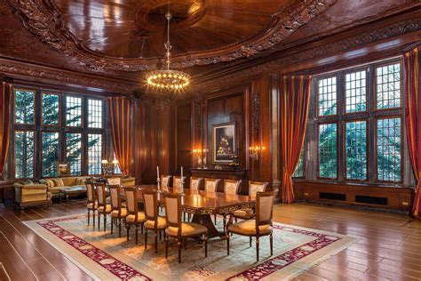 Understated But Grand Traditional Dining Room With Hand Carved Woodwork