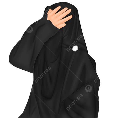 Illustration Of A Muslim Woman Covering Her Face Cover Face Muslimah Vector Muslim