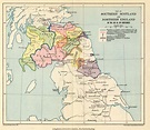 Map of Scotland and Northern England in the 13th and 14th Centuries