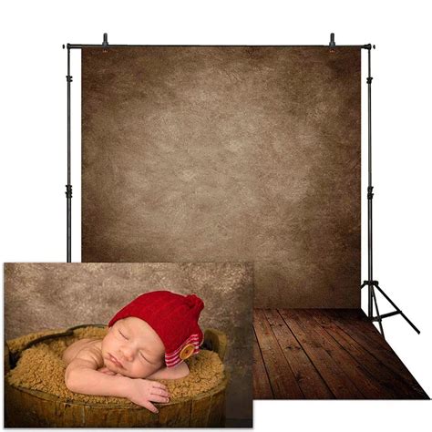 Buy Allenjoy 5x7ft Soft Fabric Brown Wall With Wooden Floor Photography