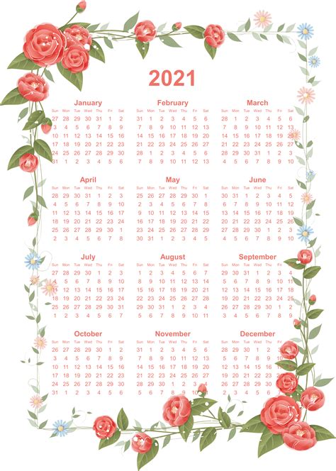 Png Transparent Background Png 2021 Calendar Png Calendar 2021 Png Hd