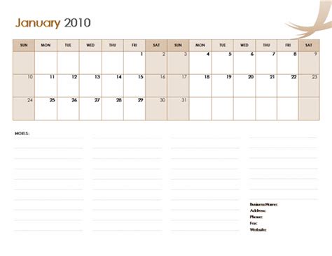 Calendar Templates For Word 2010 Puzzlelockq