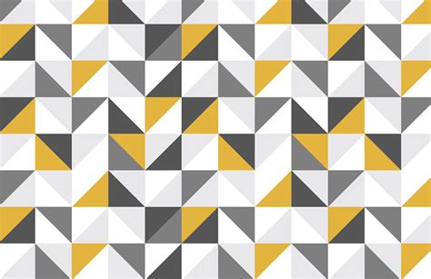 Yellow And Grey Abstract Geometric Wallpaper Murals