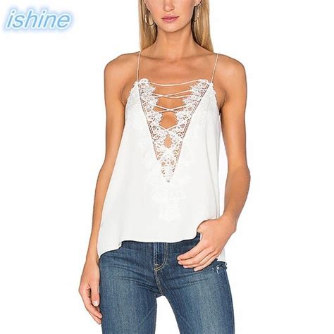 Sexy V Neck Adjustable Strap Cropped Camisole Tank Tops Female Casual